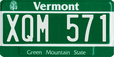 VT license plate XQM571