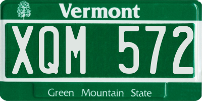 VT license plate XQM572