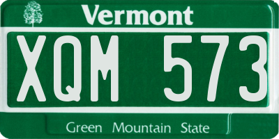 VT license plate XQM573