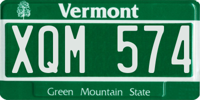VT license plate XQM574