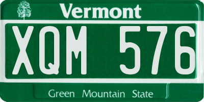 VT license plate XQM576