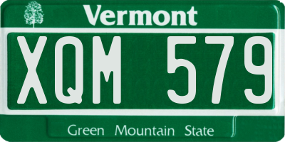 VT license plate XQM579