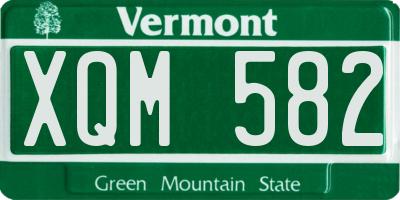 VT license plate XQM582