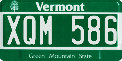 VT license plate XQM586