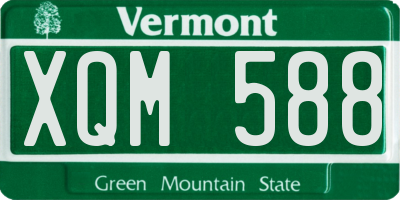 VT license plate XQM588
