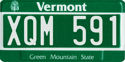 VT license plate XQM591