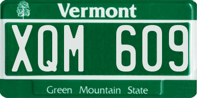 VT license plate XQM609