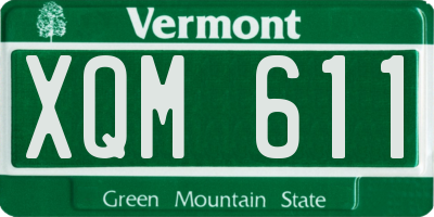 VT license plate XQM611