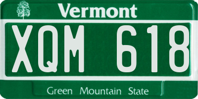 VT license plate XQM618
