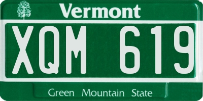 VT license plate XQM619