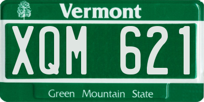 VT license plate XQM621