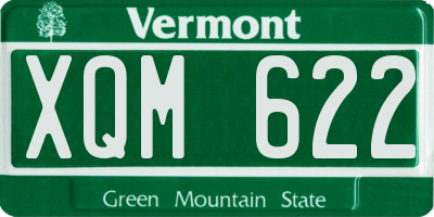 VT license plate XQM622