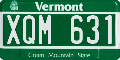 VT license plate XQM631