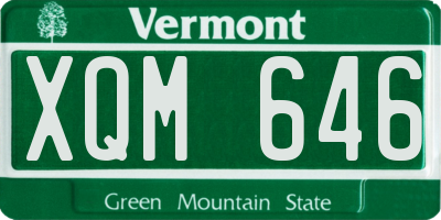 VT license plate XQM646
