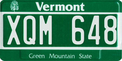 VT license plate XQM648