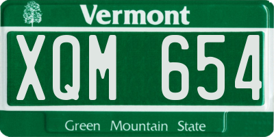 VT license plate XQM654