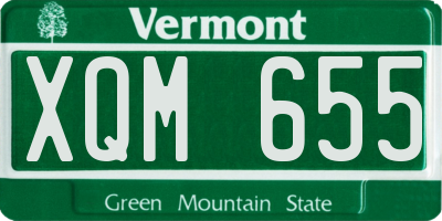 VT license plate XQM655