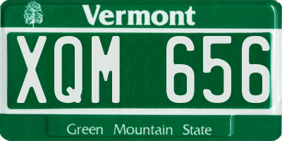 VT license plate XQM656