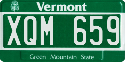 VT license plate XQM659