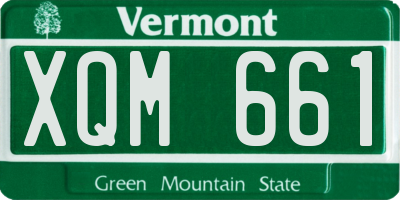 VT license plate XQM661