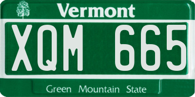 VT license plate XQM665