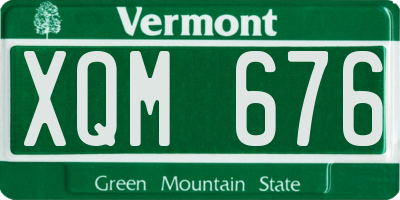 VT license plate XQM676