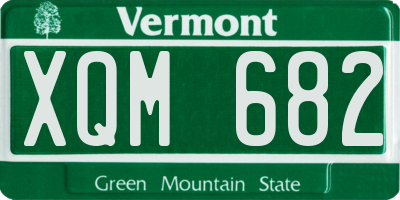 VT license plate XQM682