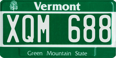VT license plate XQM688