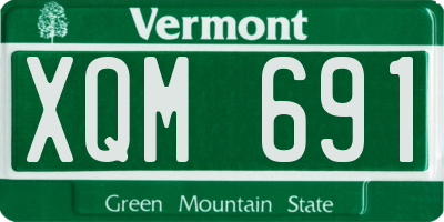 VT license plate XQM691
