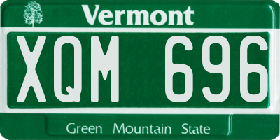 VT license plate XQM696