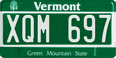 VT license plate XQM697
