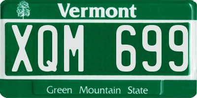 VT license plate XQM699