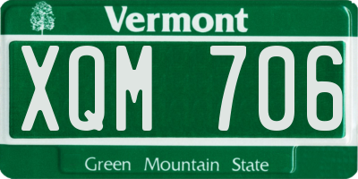 VT license plate XQM706