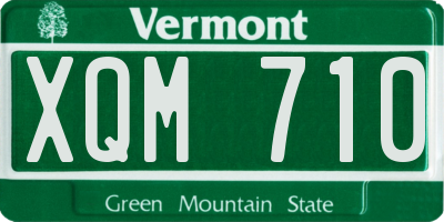 VT license plate XQM710