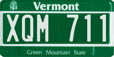 VT license plate XQM711