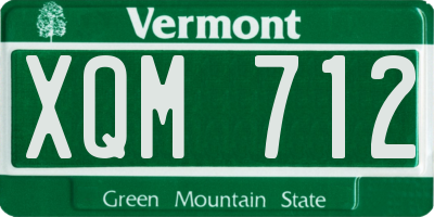 VT license plate XQM712