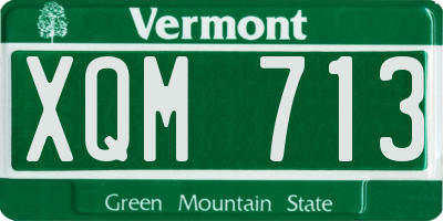 VT license plate XQM713