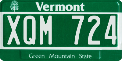 VT license plate XQM724