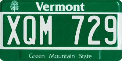 VT license plate XQM729
