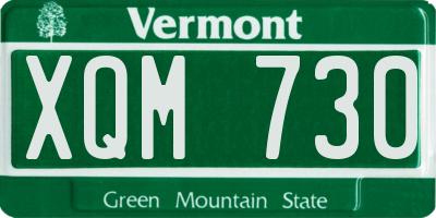VT license plate XQM730