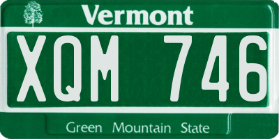 VT license plate XQM746