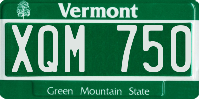 VT license plate XQM750
