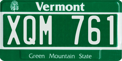 VT license plate XQM761