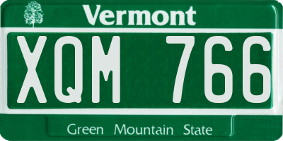 VT license plate XQM766