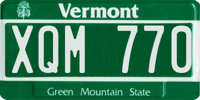 VT license plate XQM770