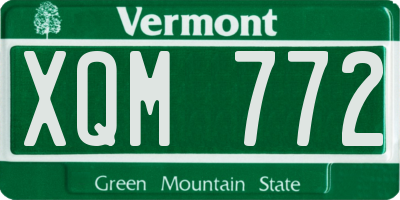 VT license plate XQM772
