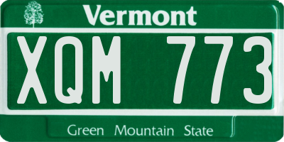 VT license plate XQM773