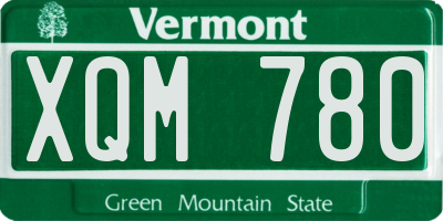 VT license plate XQM780