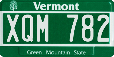 VT license plate XQM782