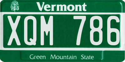 VT license plate XQM786